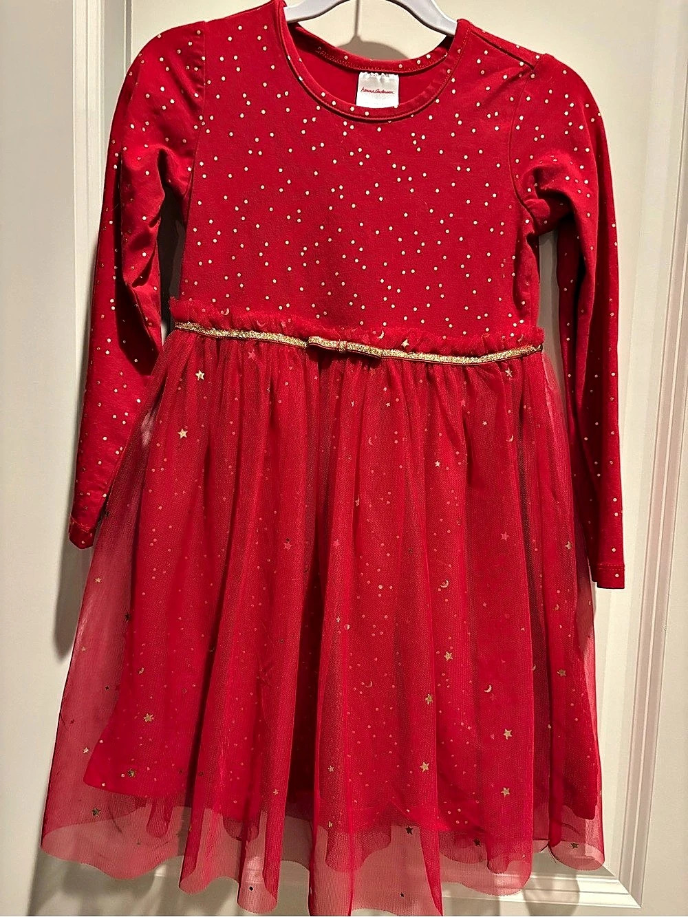 Hanna Andersson Red & Gold - size 5 - Dress Like New